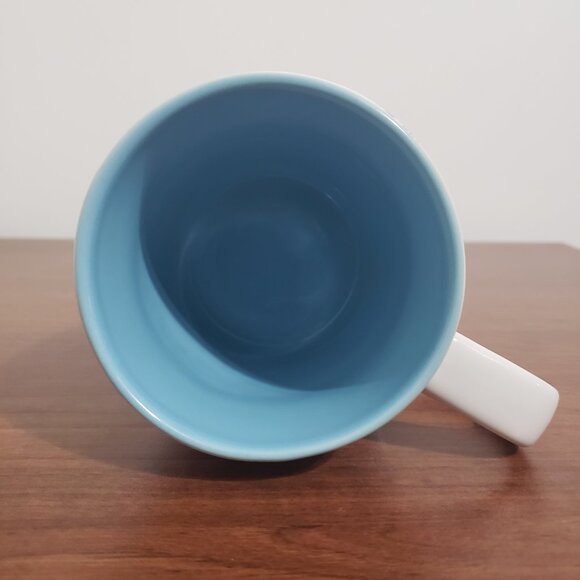 Disney Parks Coffee Mug Mickey Mouse Minnie 3D Design Kind White & Blue Ceramic - Picture 5 of 6